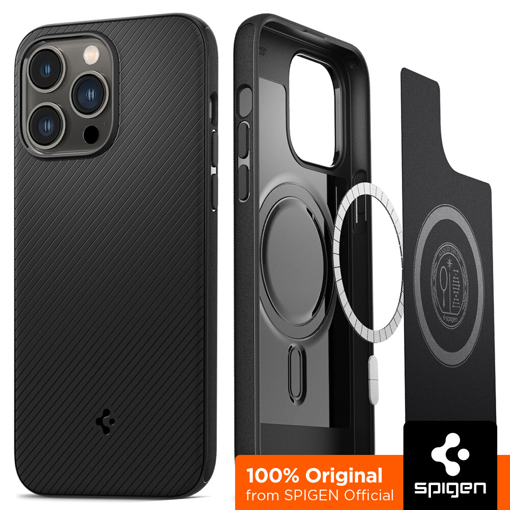 SPIGEN Case for iPhone 14 Series [Mag Armor Mag Fit] Shock Absorption TPU Case with Embedded Magnet for a Stronger MagSafe Hold / iPhone 14 Case / iPhone 14 Casing