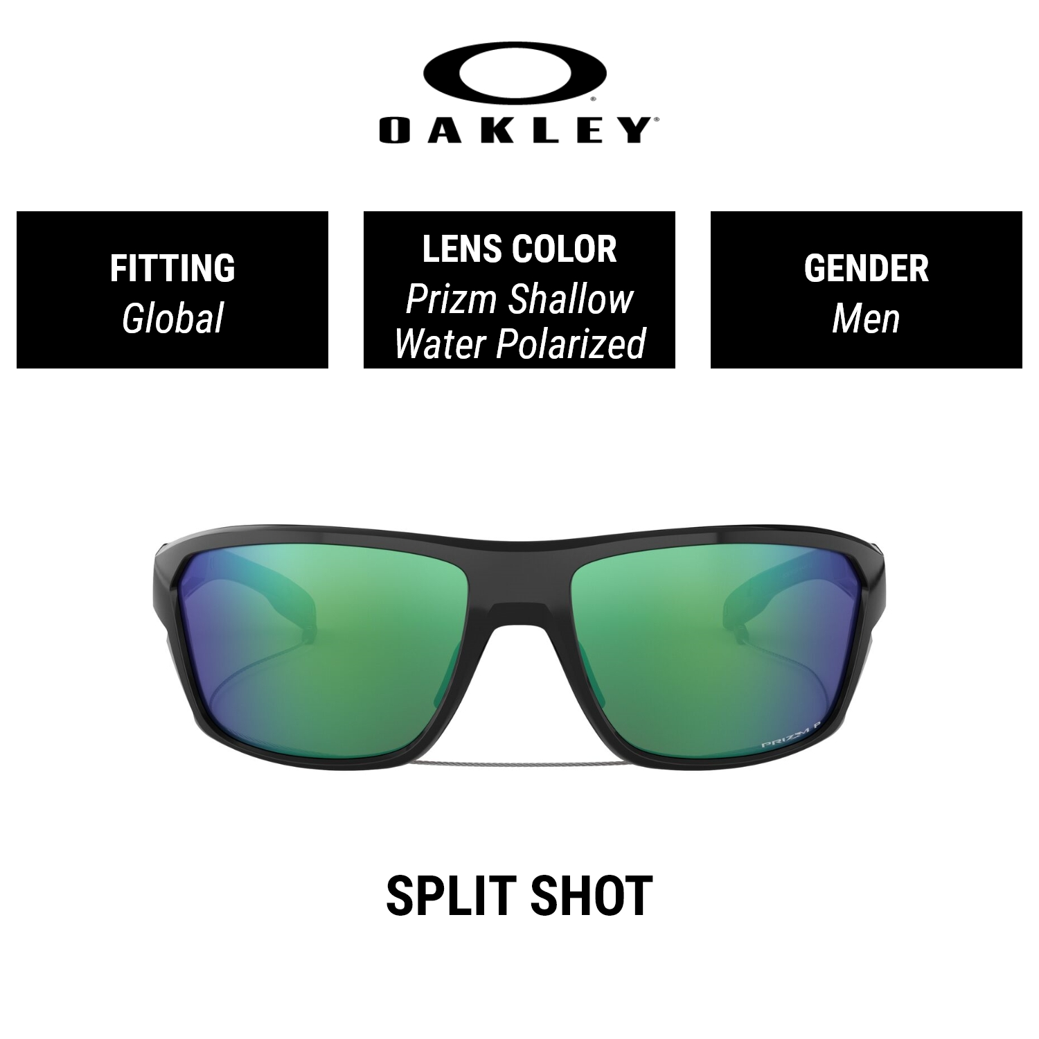 Oakley Split Shot | OO9416 941605 | Men Global Fitting | Polarized PRIZM Sunglasses | Size 64mm