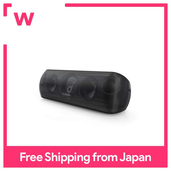 Anker Soundcore Motion+, Bluetooth speaker Waterproof high sound quality Heavy bass apt-X 30W output 12 hours continuous playback IPX7 Passive radiator iPhone & Android Black