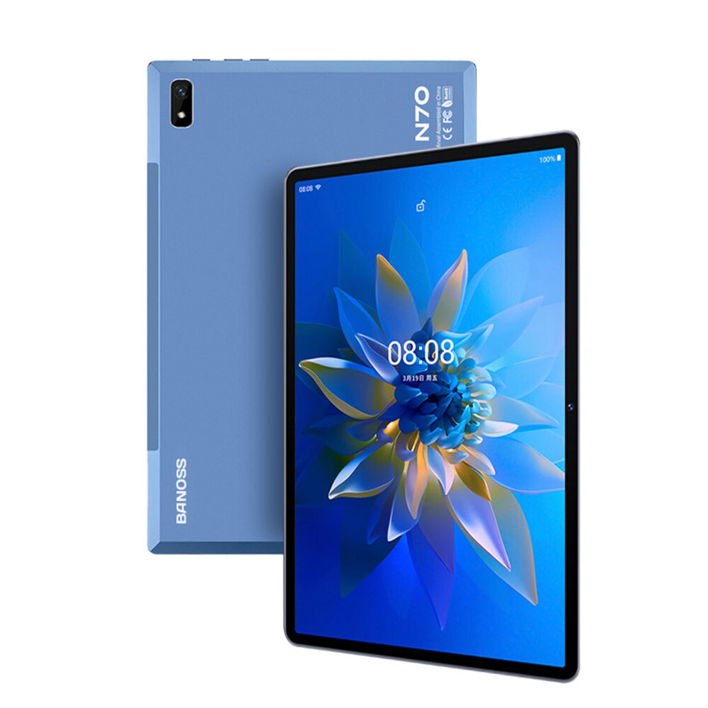 【2022 TOP3】BANOSS N70 Tablet PC 10.1 Inches Android 11 5G WiFi 8800mAh Dual SIM 4G Gaming Online Classroom Meeting for Students 6GB 8GB 10GB RAM 128GB 256GB 512GB ROM