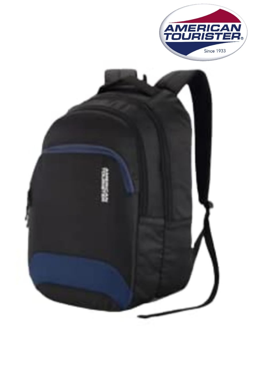 American Tourister Astro 03 Laptop Backpack Black / Navy for 13 Inch/ 14 Inch/ 15 Inch Laptop / MacBook