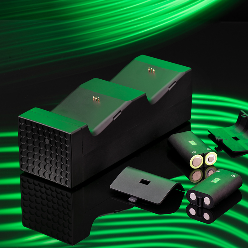 NiTHO Xbox Dual Charging Station Charing Dock with 2 Rechargable Battery Packs LED Gamepad Charger Stand compatible with Xbox Series X/S Xbox One X/S Controllers, Xbox Accessories